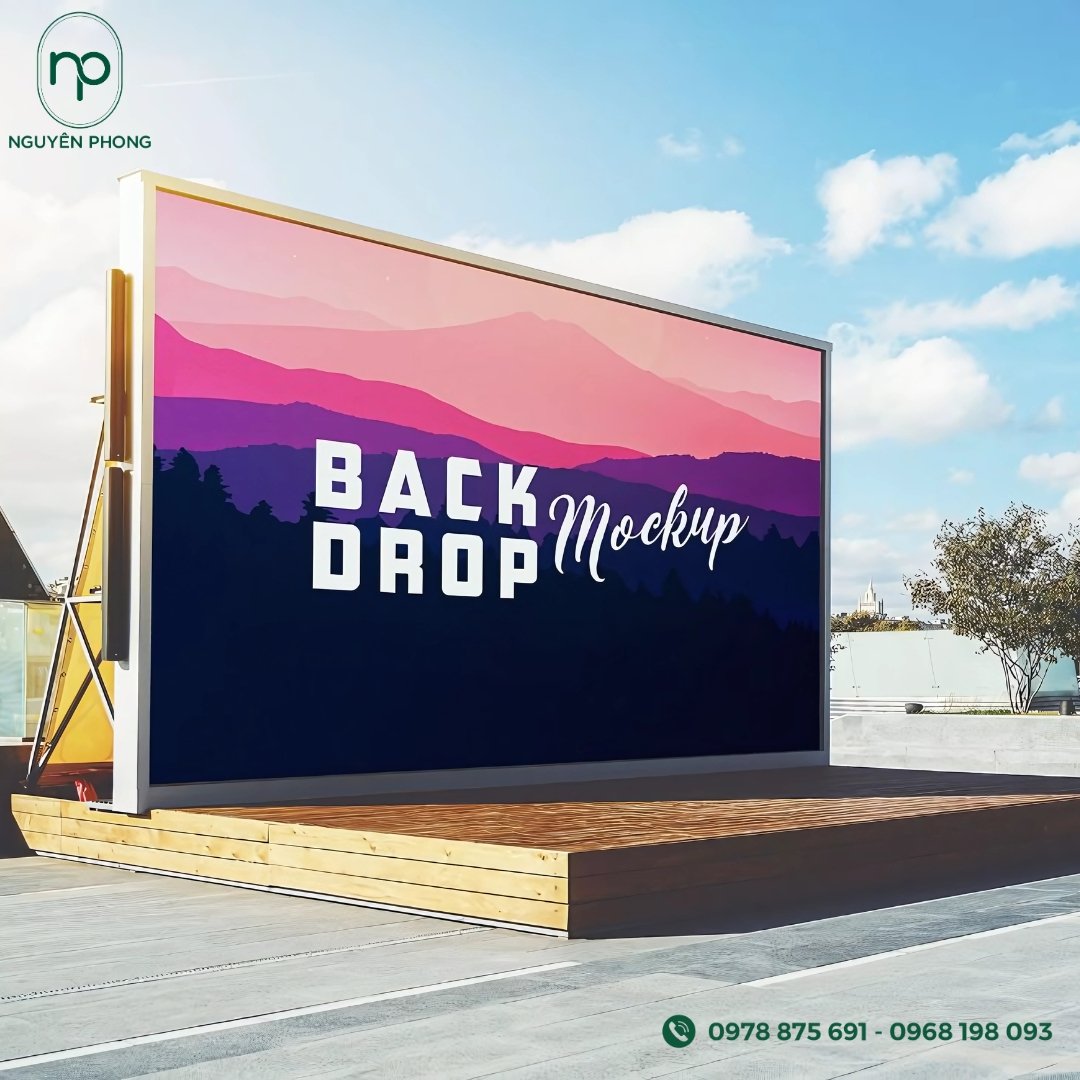 backdrop ngoài trời
